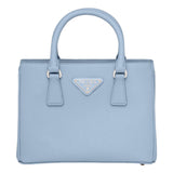 Prada Galleria Mini Saffiano Crossbody Handbag Celeste Blue
