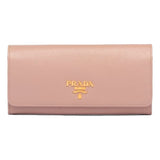Prada Saffiano Leather Sand Beige Rosso Red Multicolor Long Wallet with Zipper