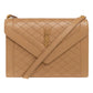 Saint Laurent Gabby Monogram Quilted Lambskin Leather Light Brown Shoulder Bag