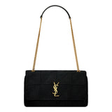 Saint Laurent Jamie YSL Satin Textured Chain Strap Small Crossbody Flap Bag