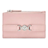 Versace Medusa 95 Dusty Pink Leather Zipper Card Holder Slim Wallet
