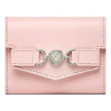 Versace Medusa 95 Dusty Pink Calfskin Tri Fold Wallet Card Holder