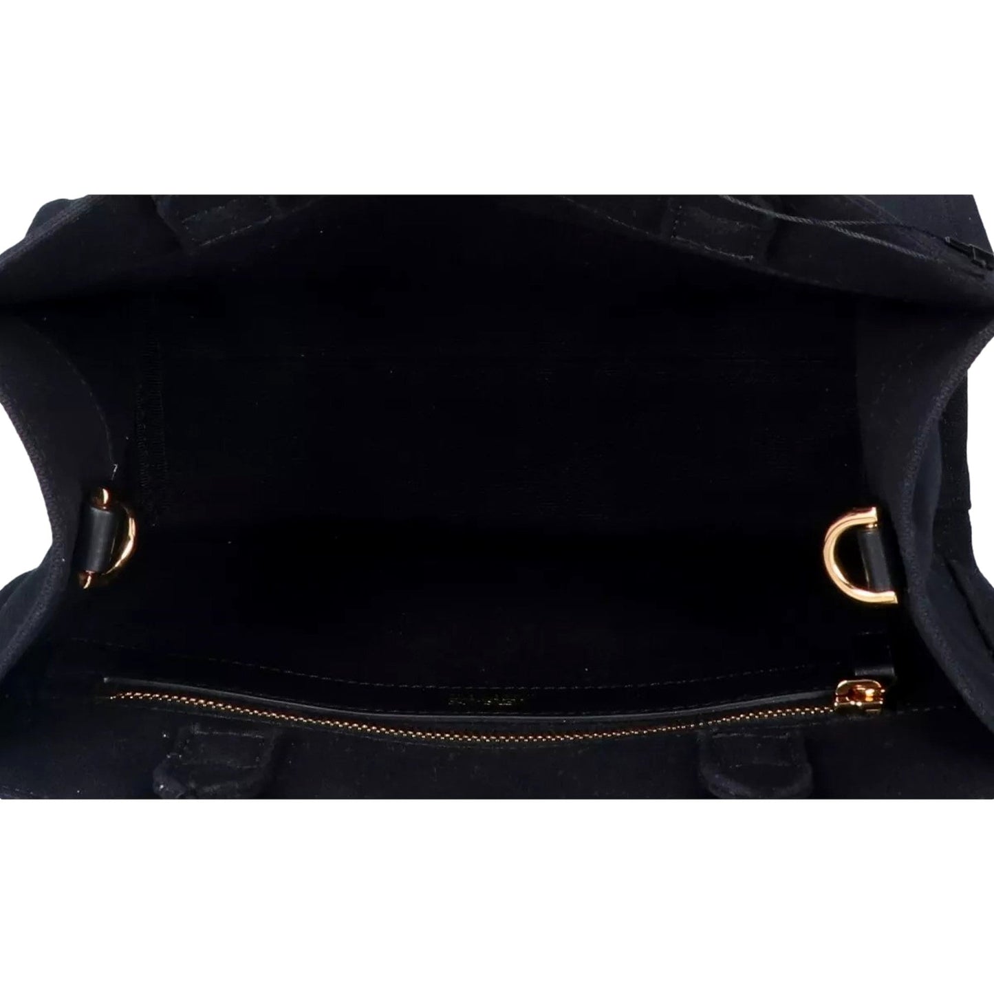 Versace Mini Tote Bag Nero Black Canvas Studded Logo