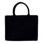 Versace Mini Tote Bag Nero Black Canvas Studded Logo