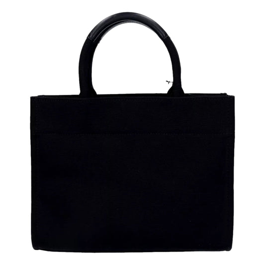 Versace Mini Tote Bag Nero Black Canvas Studded Logo